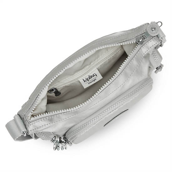 Kipling Gabbie Mini Metallic Crossbodytassen Zilver | België 2092SG